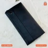 Long Leather Wallet  - Black