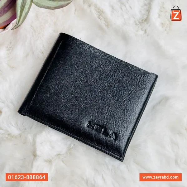 Bifold Leather Wallet - Black