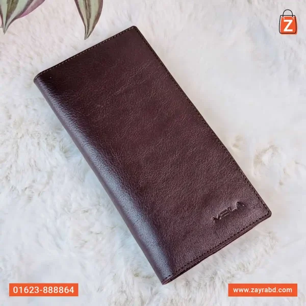 Long Leather Wallet  - Brown