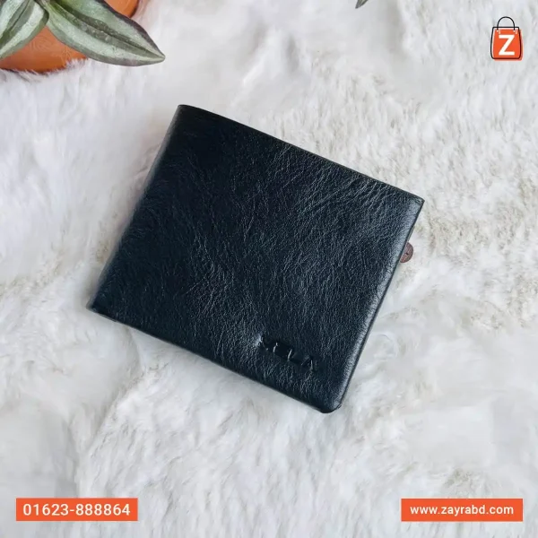 Bifold Leather Wallet - Black